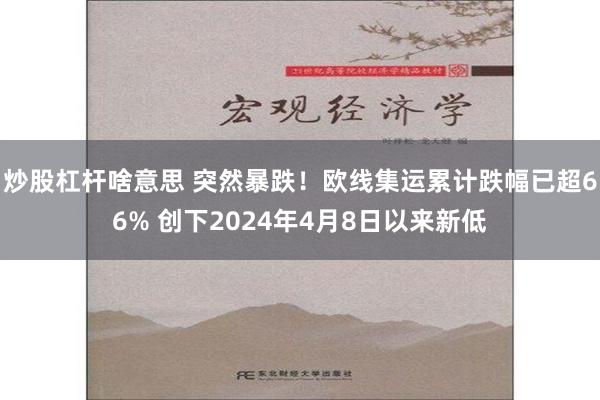炒股杠杆啥意思 突然暴跌！欧线集运累计跌幅已超66% 创下2024年4月8日以来新低