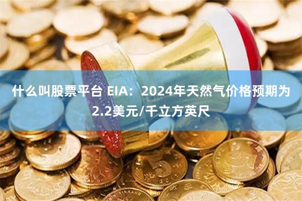 什么叫股票平台 EIA：2024年天然气价格预期为2.2美元/千立方英尺