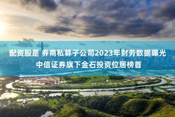配资股是 券商私募子公司2023年财务数据曝光 中信证券旗下金石投资位居榜首