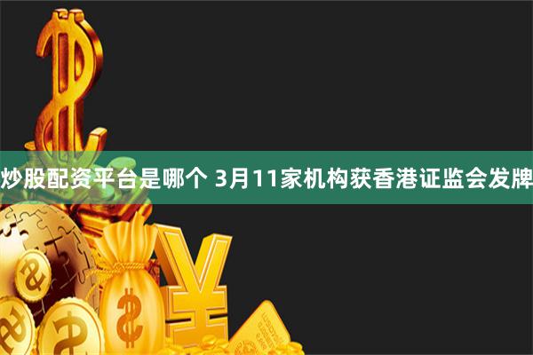 炒股配资平台是哪个 3月11家机构获香港证监会发牌