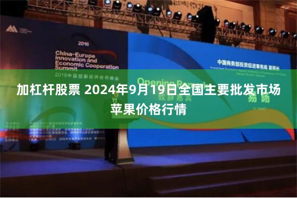 加杠杆股票 2024年9月19日全国主要批发市场苹果价格行情
