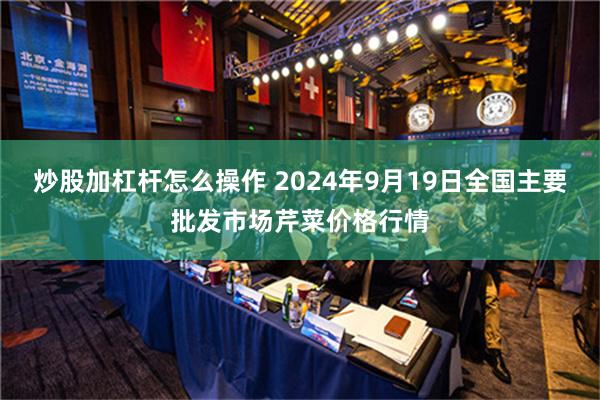 炒股加杠杆怎么操作 2024年9月19日全国主要批发市场芹菜价格行情