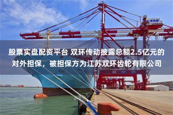 股票实盘配资平台 双环传动披露总额2.5亿元的对外担保，被担保方为江苏双环齿轮有限公司