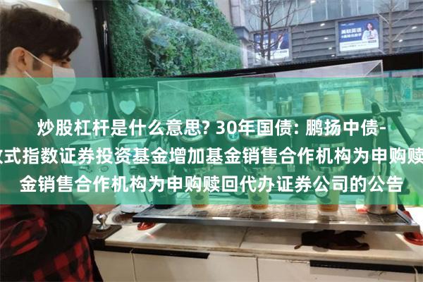 炒股杠杆是什么意思? 30年国债: 鹏扬中债-30年期国债交易型开放式指数证券投资基金增加基金销售合作机构为申购赎回代办证券公司的公告
