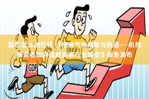 股市怎么加杠杆 《把握气候风险与机遇——机构投资者如何应对高碳行业转型》报告发布