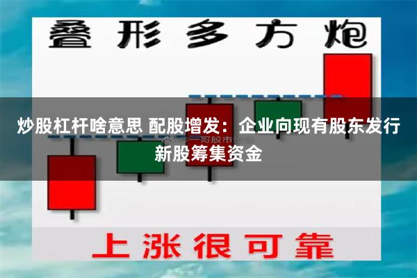 炒股杠杆啥意思 配股增发：企业向现有股东发行新股筹集资金