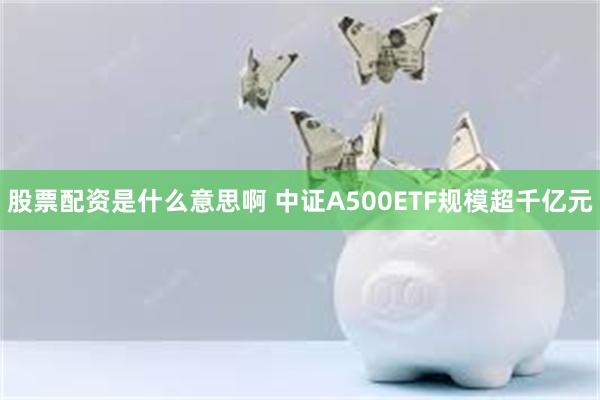 股票配资是什么意思啊 中证A500ETF规模超千亿元