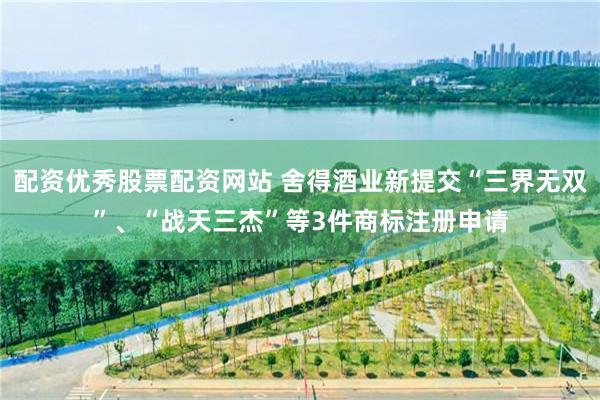配资优秀股票配资网站 舍得酒业新提交“三界无双”、“战天三杰”等3件商标注册申请