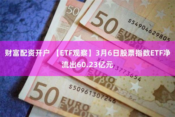 财富配资开户 【ETF观察】3月6日股票指数ETF净流出60.23亿元