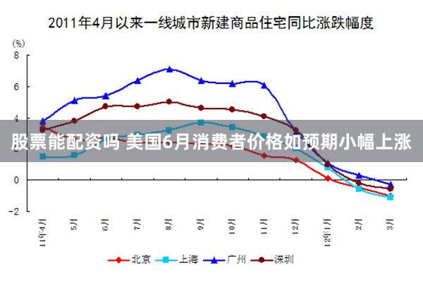 股票能配资吗 美国6月消费者价格如预期小幅上涨
