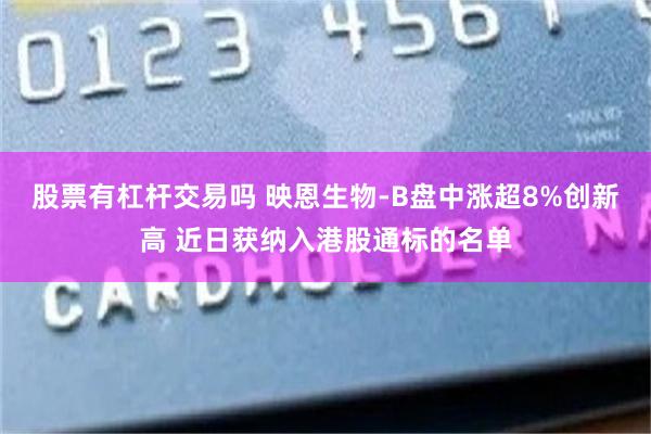 股票有杠杆交易吗 映恩生物-B盘中涨超8%创新高 近日获纳入港股通标的名单