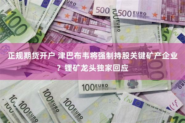 正规期货开户 津巴布韦将强制持股关键矿产企业?锂矿龙头独家回应