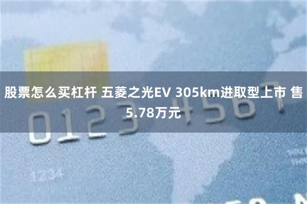 股票怎么买杠杆 五菱之光EV 305km进取型上市 售5.78万元