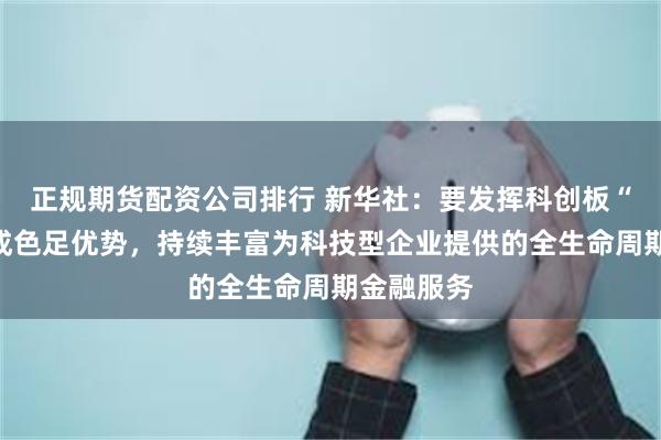 正规期货配资公司排行 新华社：要发挥科创板“硬科技”成色足优势，持续丰富为科技型企业提供的全生命周期金融服务