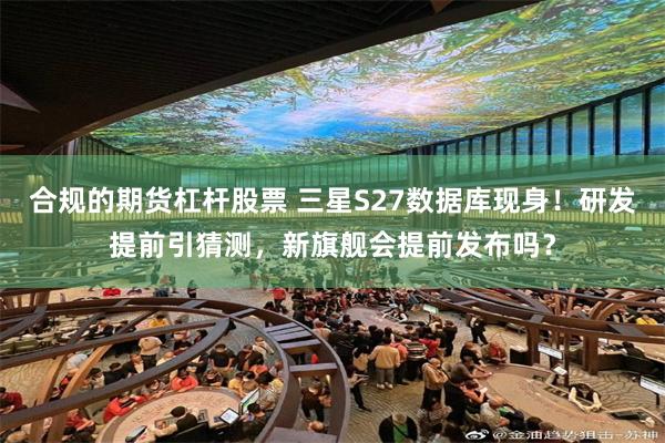 合规的期货杠杆股票 三星S27数据库现身！研发提前引猜测，新旗舰会提前发布吗？