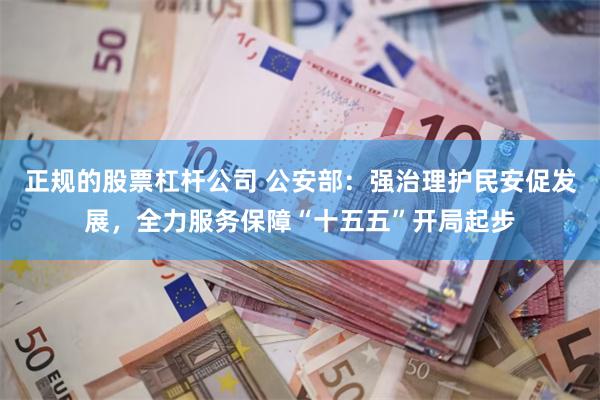 正规的股票杠杆公司 公安部：强治理护民安促发展，全力服务保障“十五五”开局起步