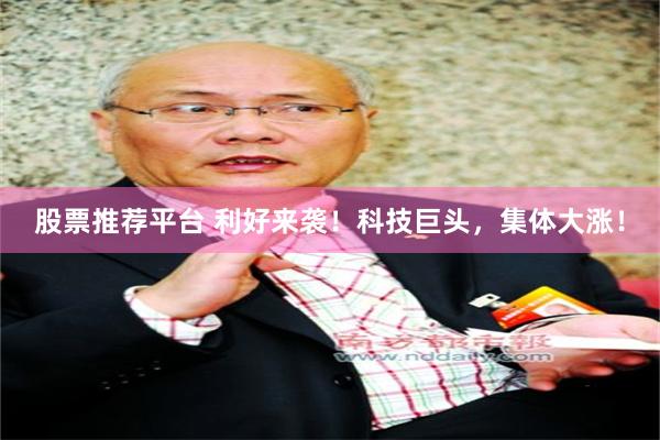 股票推荐平台 利好来袭！科技巨头，集体大涨！