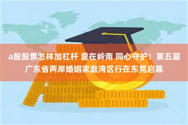 a股股票怎样加杠杆 爱在岭南 同心守护！第五届广东省两岸婚姻家庭湾区行在东莞启幕